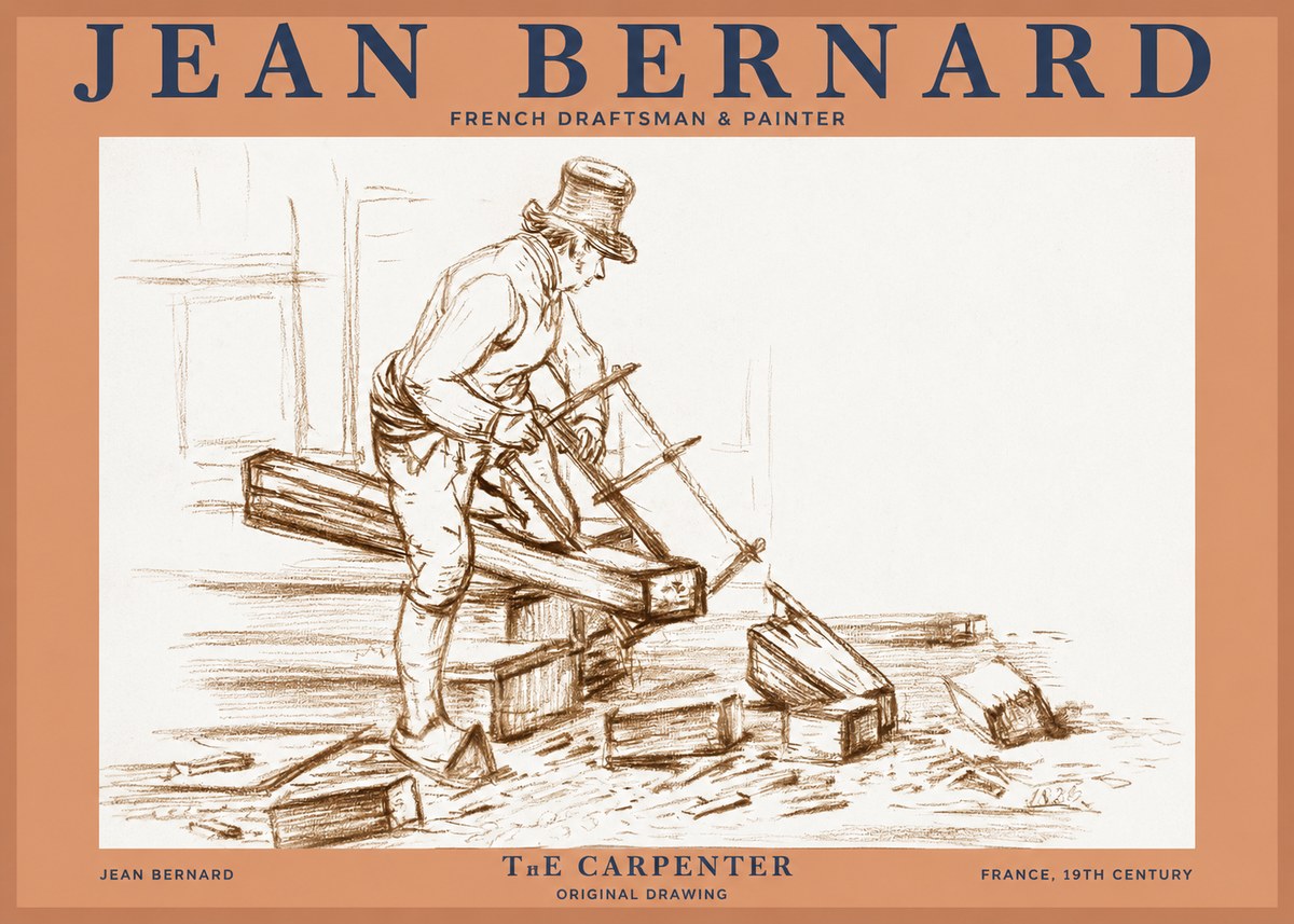 Jean Bernard The Carpenter No2 - Plakát