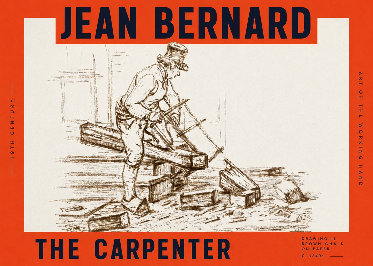 Jean Bernard The Carpenter No4 - Plakát