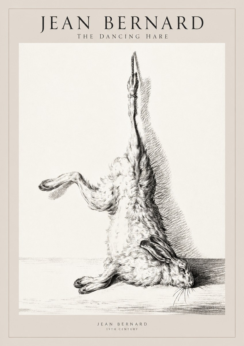 Jean Bernard The Dancing Hare No1 - Plakát