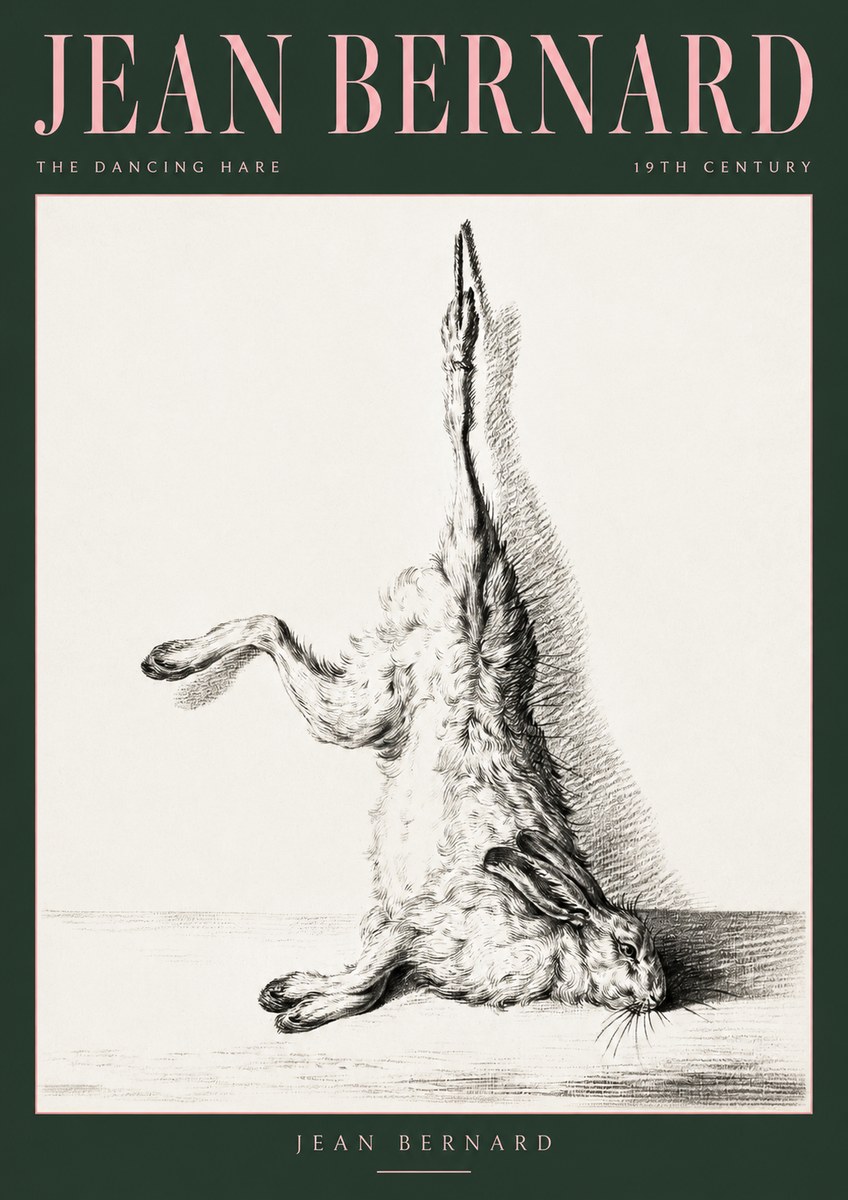 Jean Bernard The Dancing Hare No2 - Plakát