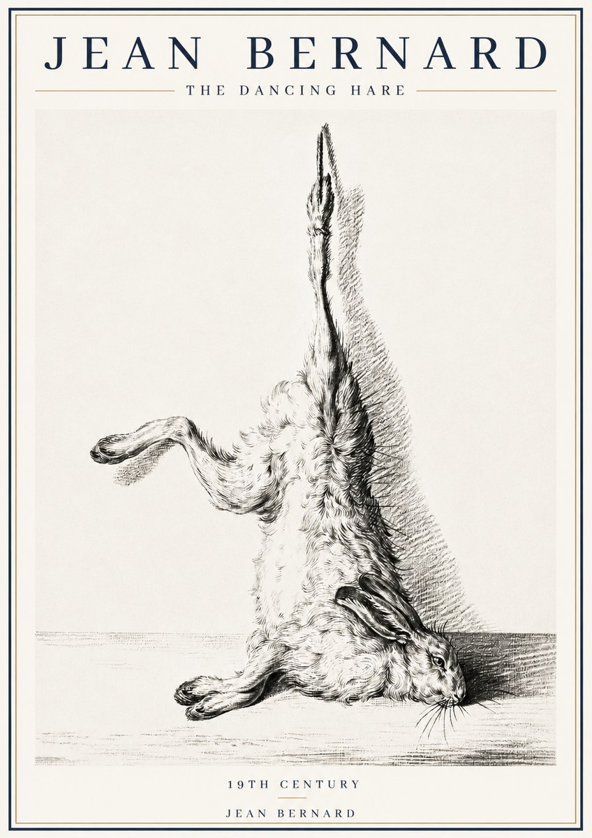 Jean Bernard The Dancing Hare No4 - Plakát
