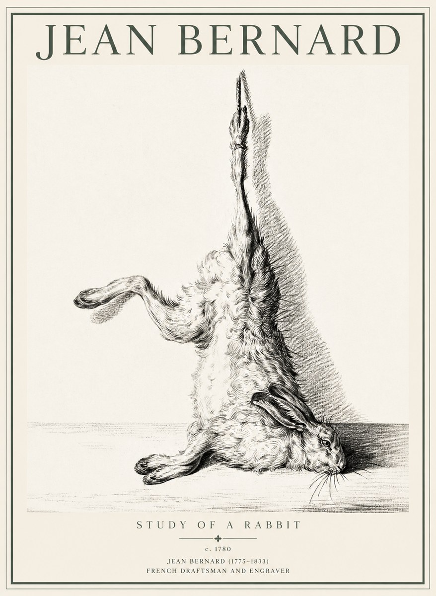 Jean Bernard The Dancing Hare No5 - Plakát