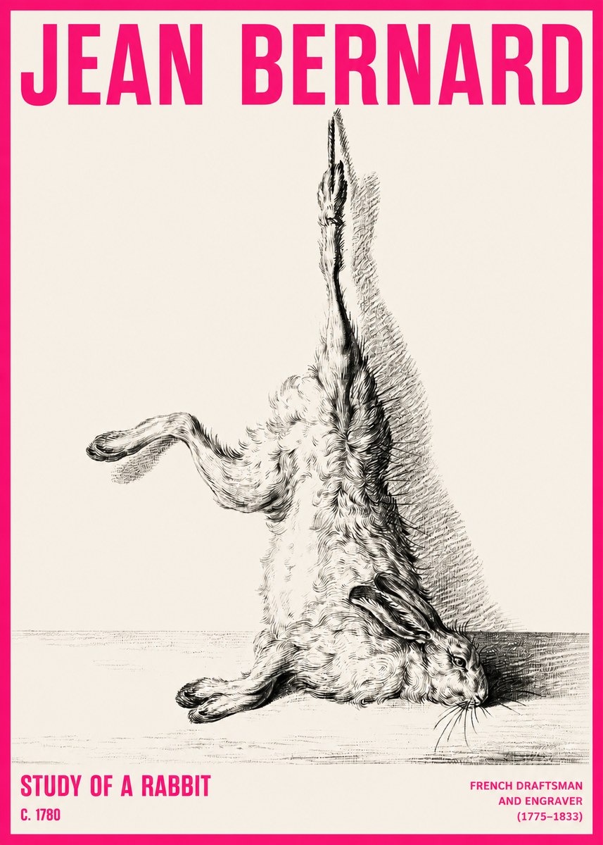 Jean Bernard The Dancing Hare No6 - Plakát
