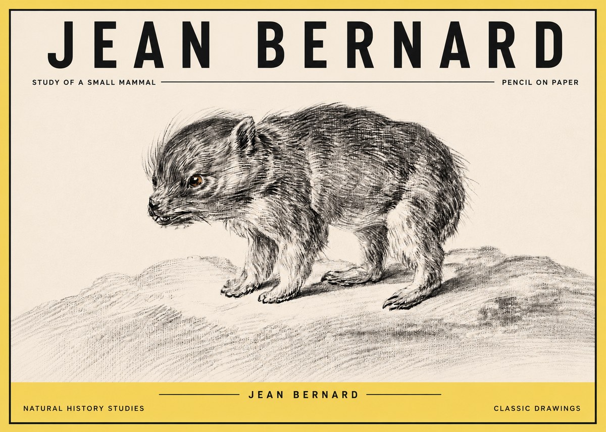 Jean Bernard Study of a Small Mammal No4 - Plakát