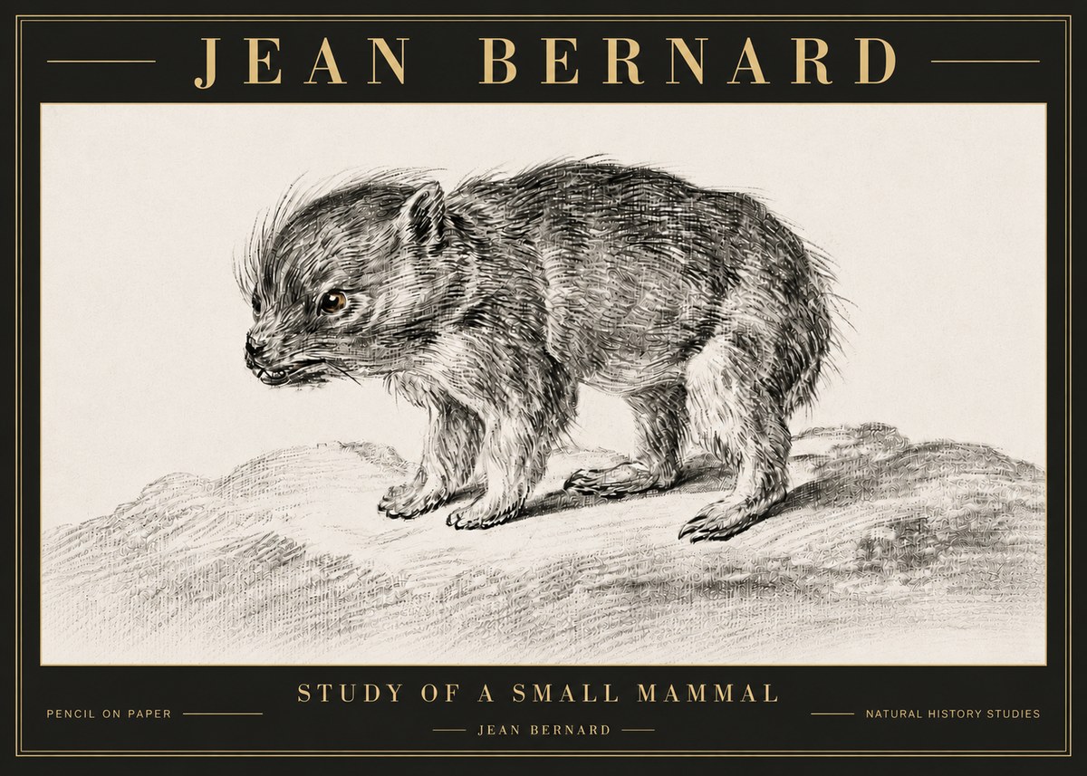 Jean Bernard Study of a Small Mammal No6 - Plakát