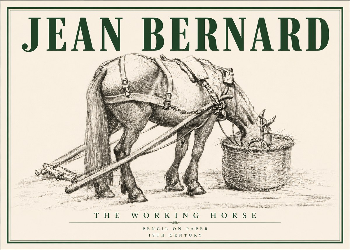 Jean Bernard The Working Horse No3 - Plakát