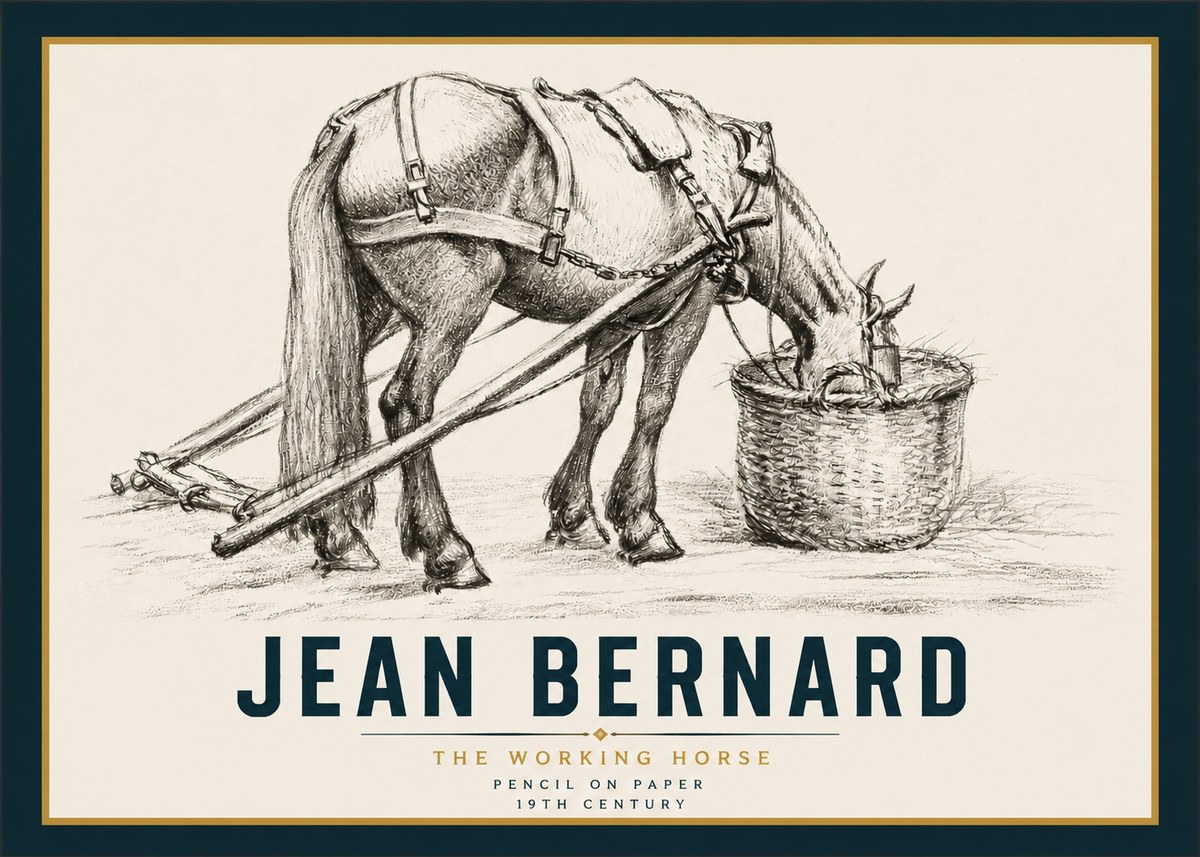 Jean Bernard The Working Horse No4 - Plakát