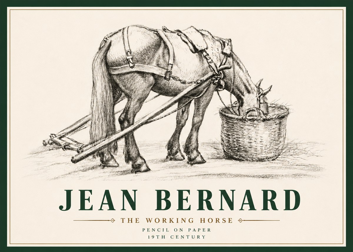 Jean Bernard The Working Horse No6 - Plakát