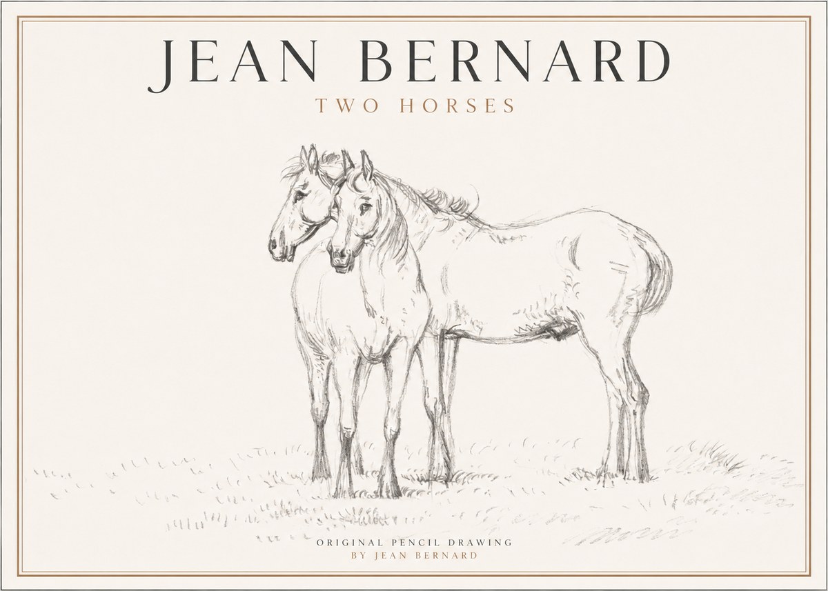 Jean Bernard Two Horses I No1 - Plakát