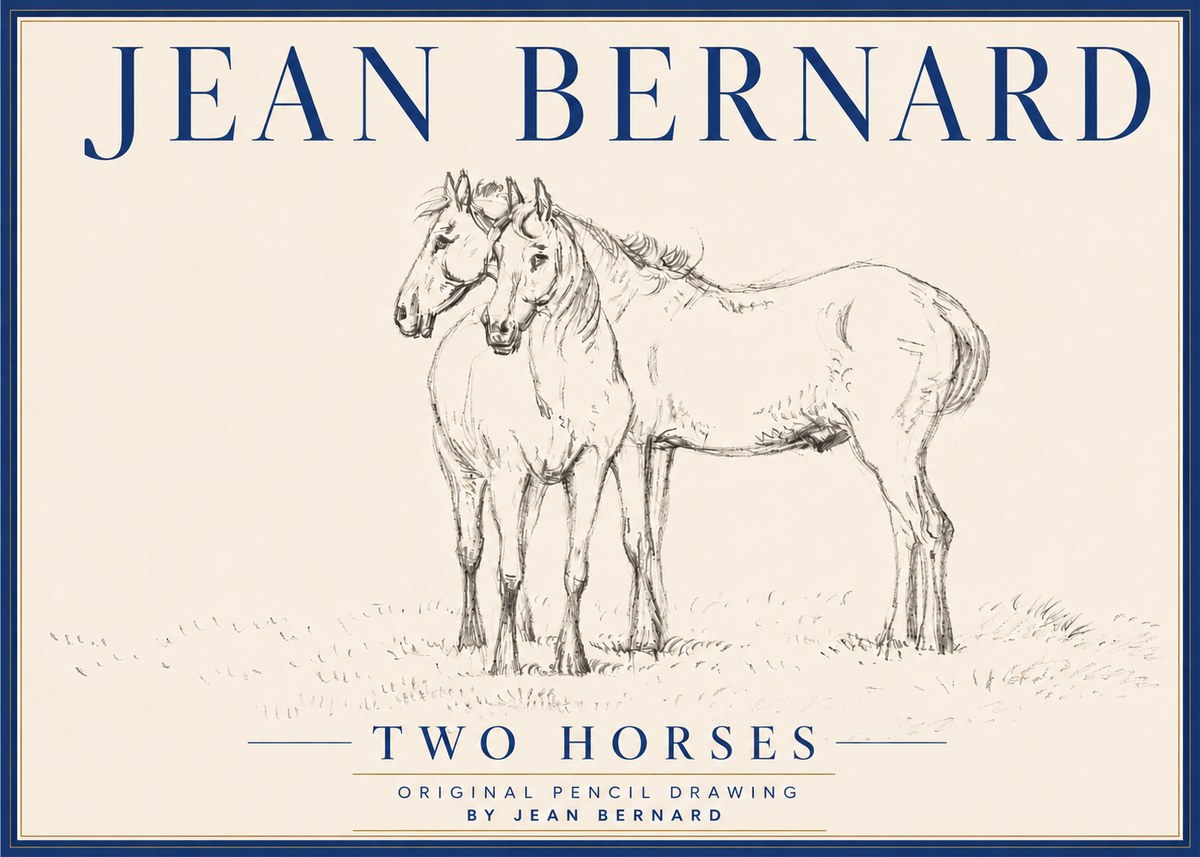 Jean Bernard Two Horses I No6 - Plakát