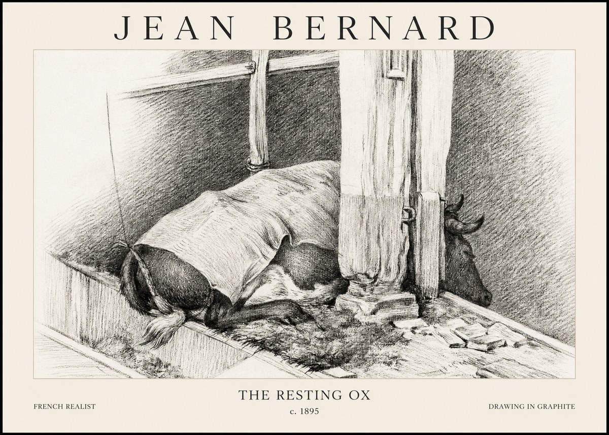Jean Bernard The Resting Ox No1 - Plakát