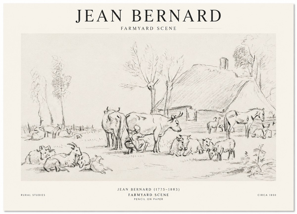 Jean Bernard Farmyard Scene No1 - Plakát