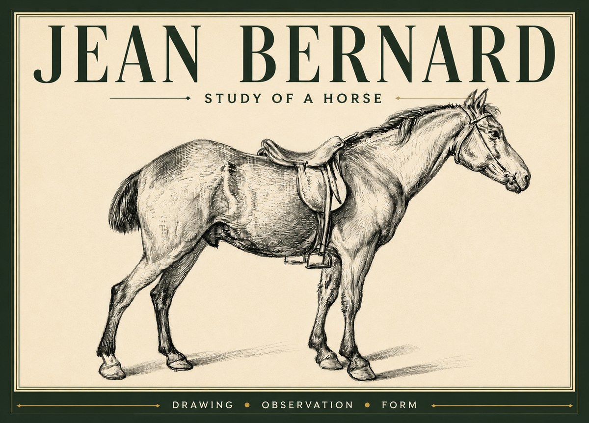 Jean Bernard Study of a Horse X No6 - Plakát