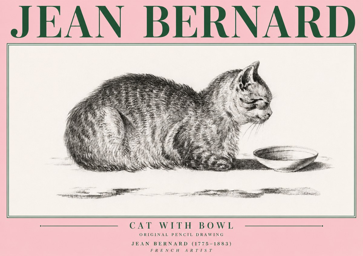 Jean Bernard The Cat No4 - Plakát