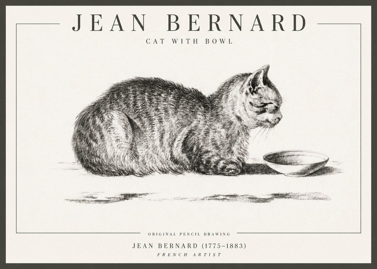 Jean Bernard The Cat No5 - Plakát