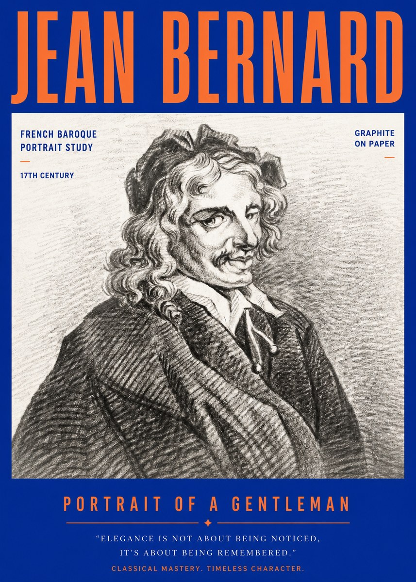 Jean Bernard Portrait of a Gentleman II No3 - Plakát