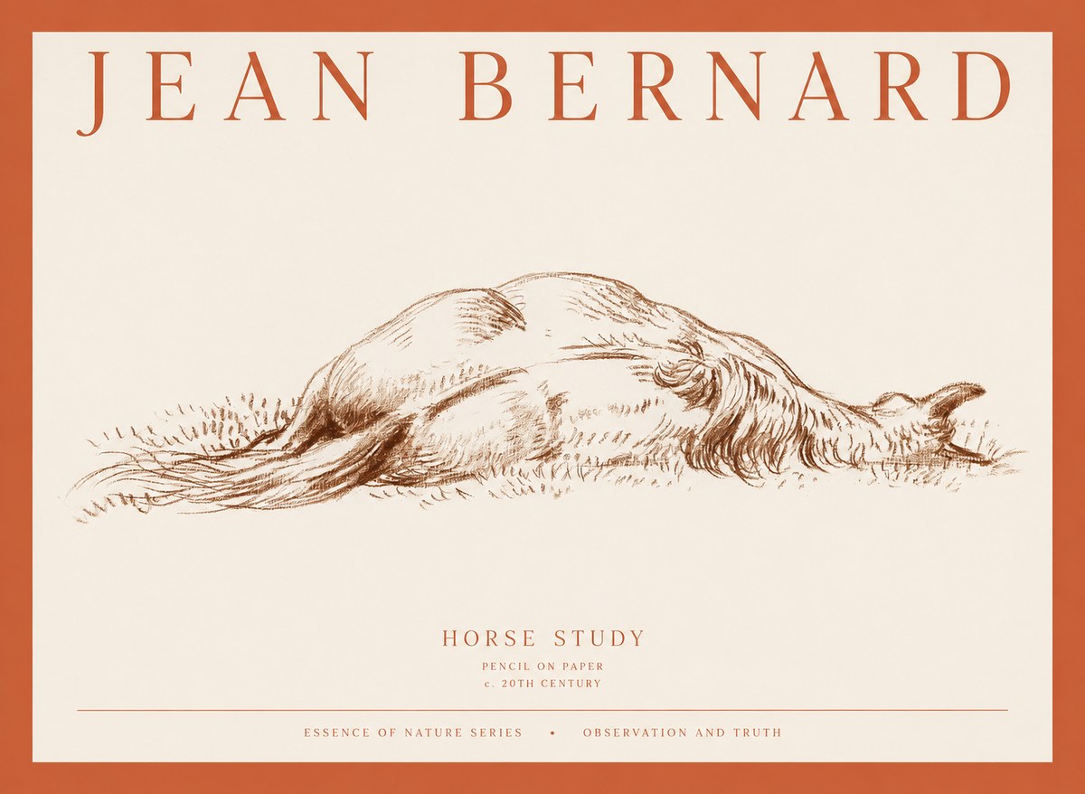 Jean Bernard Horse Study II No1 - Plakát