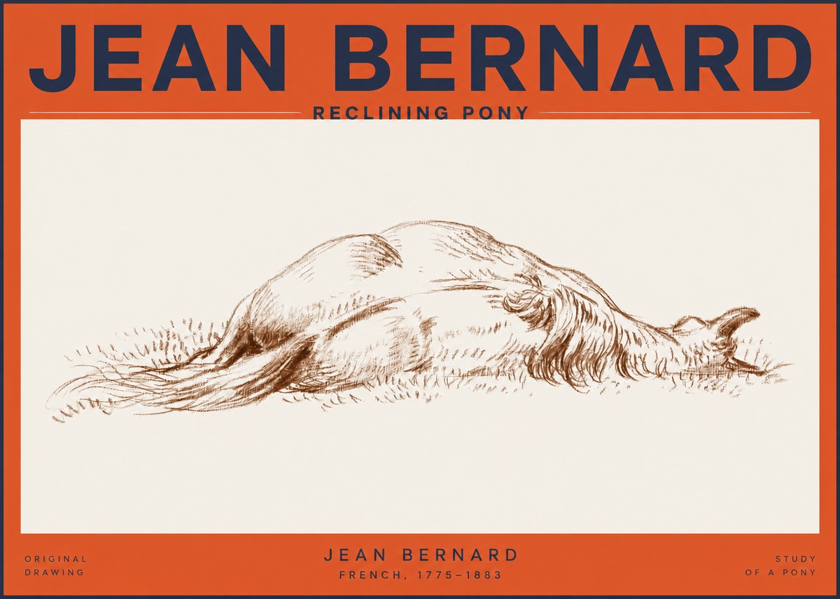 Jean Bernard Horse Study II No3 - Plakát