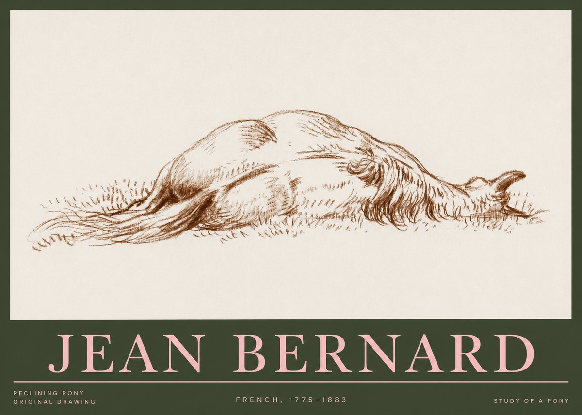 Jean Bernard Horse Study II No4 - Plakát