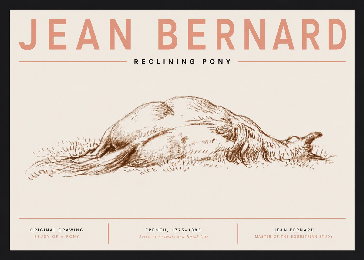 Jean Bernard Horse Study II No6 - Plakát