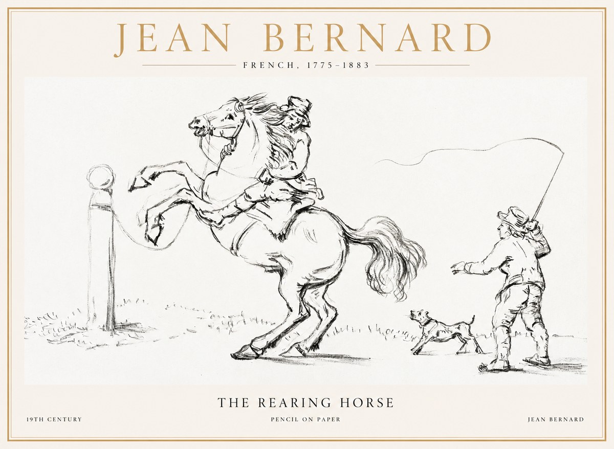 Jean Bernard The Rearing Horse I No1 - Plakát