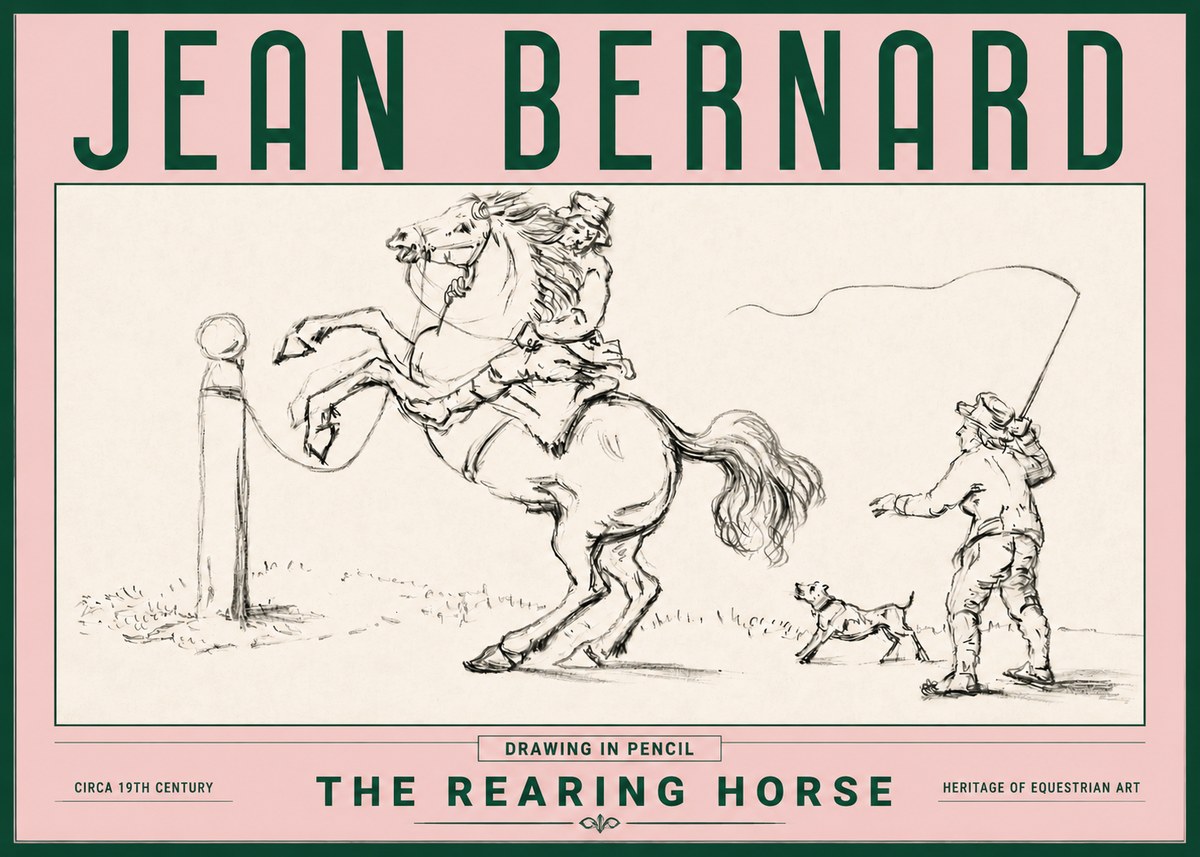 Jean Bernard The Rearing Horse I No4 - Plakát