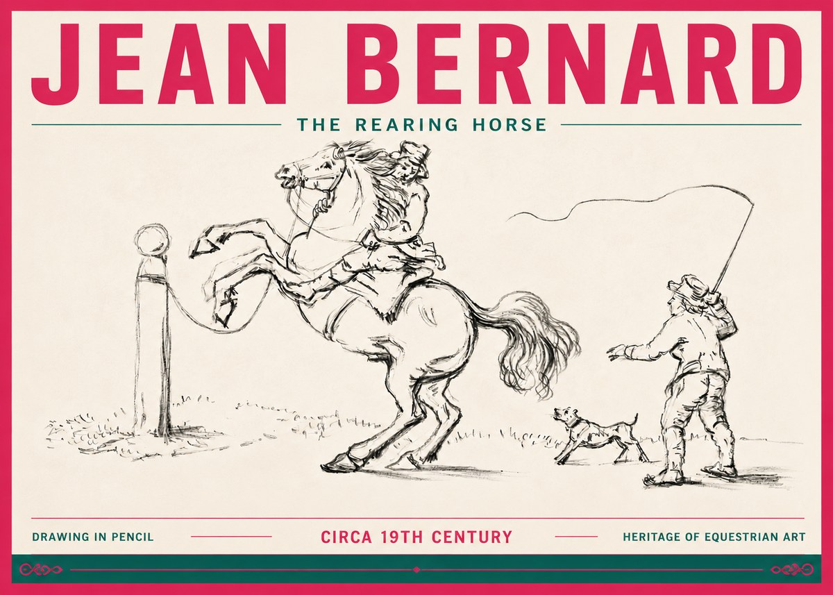 Jean Bernard The Rearing Horse I No6 - Plakát