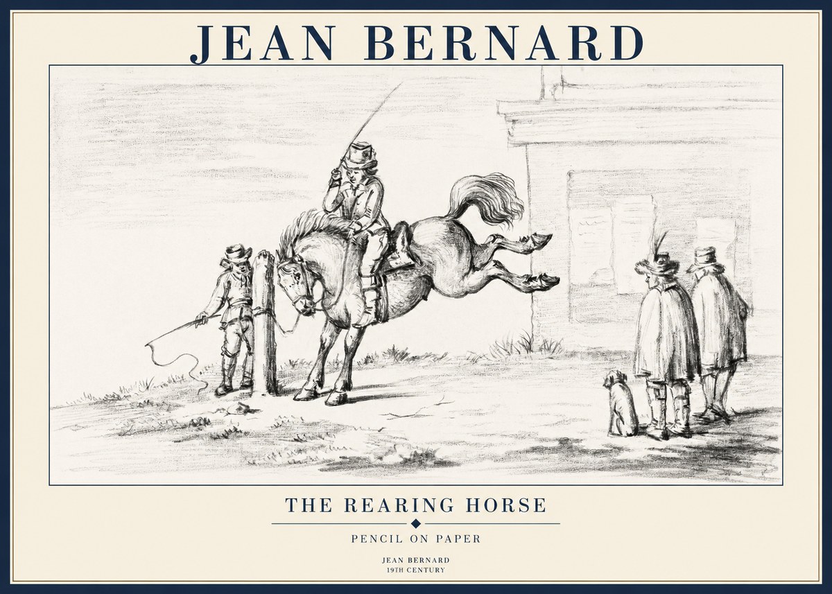 Jean Bernard The Rearing Horse II No1 - Plakát