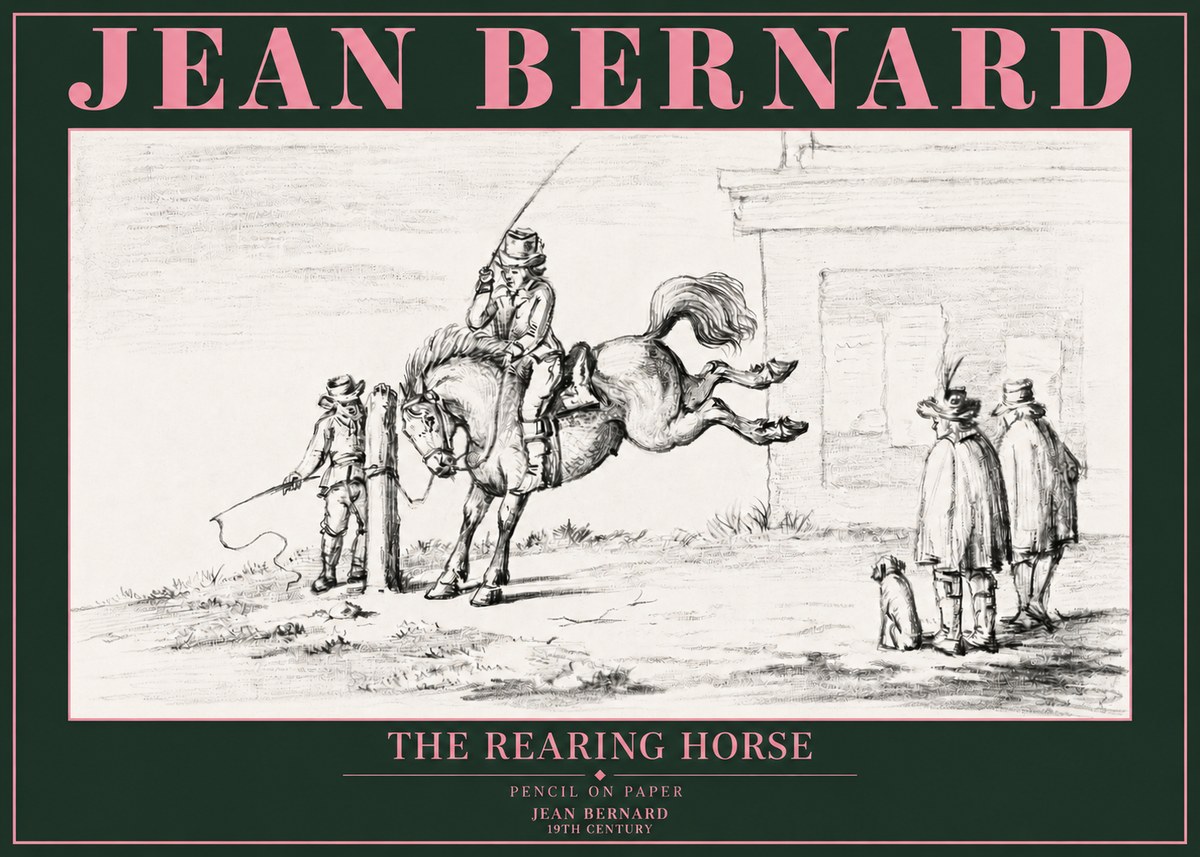 Jean Bernard The Rearing Horse II No3 - Plakát