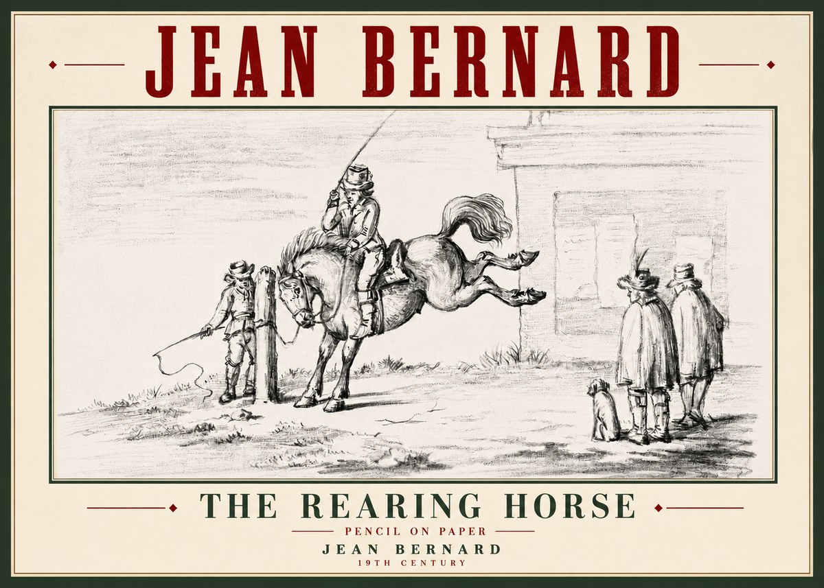 Jean Bernard The Rearing Horse II No5 - Plakát