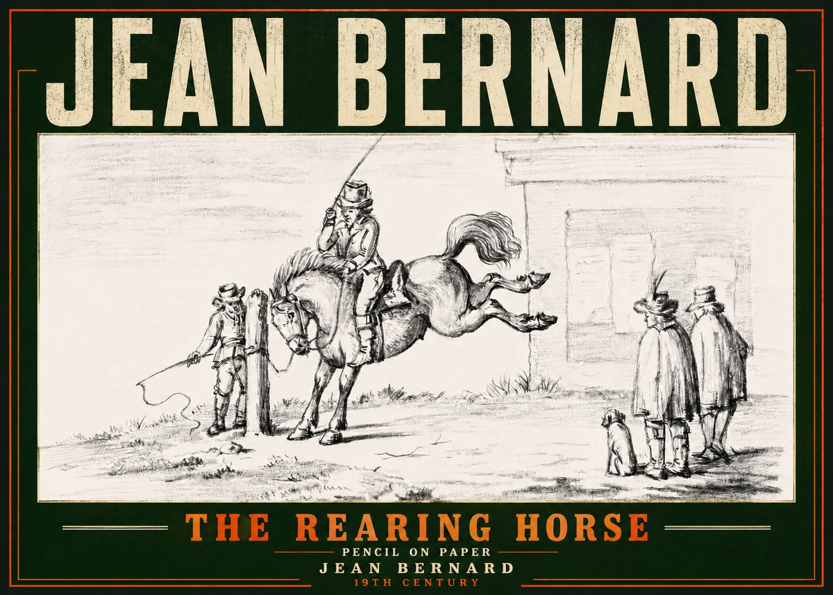 Jean Bernard The Rearing Horse II No6 - Plakát