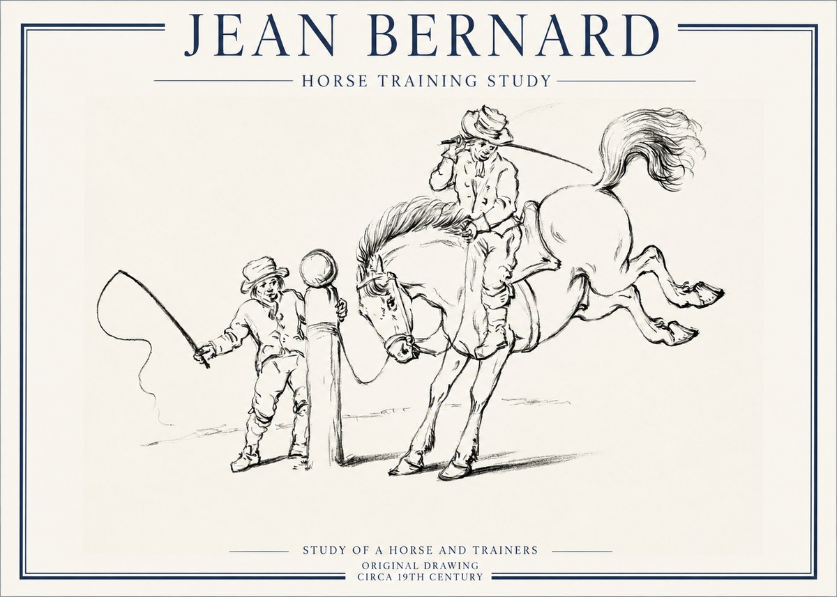 Jean Bernard Horse Training Study No1 - Plakát