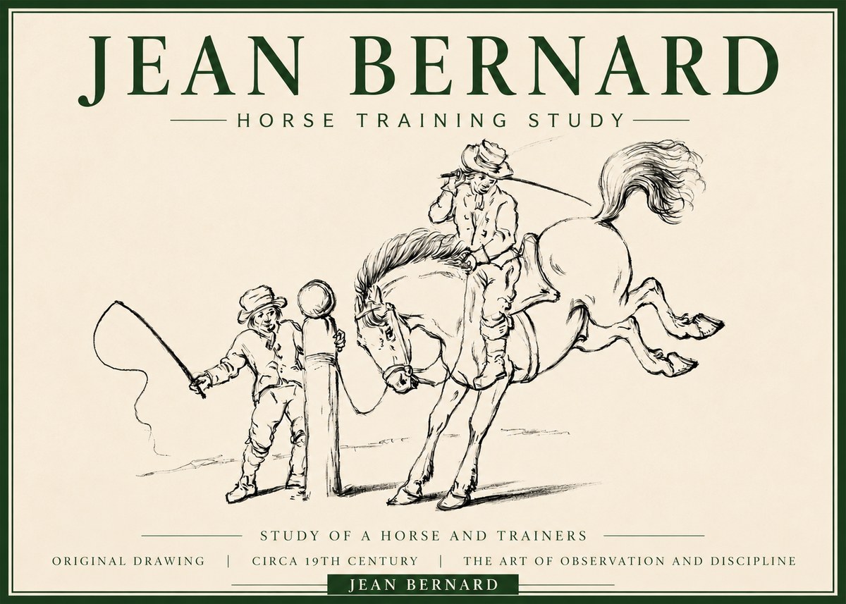 Jean Bernard Horse Training Study No3 - Plakát