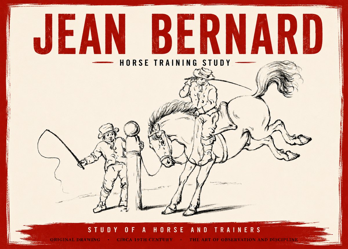 Jean Bernard Horse Training Study No4 - Plakát