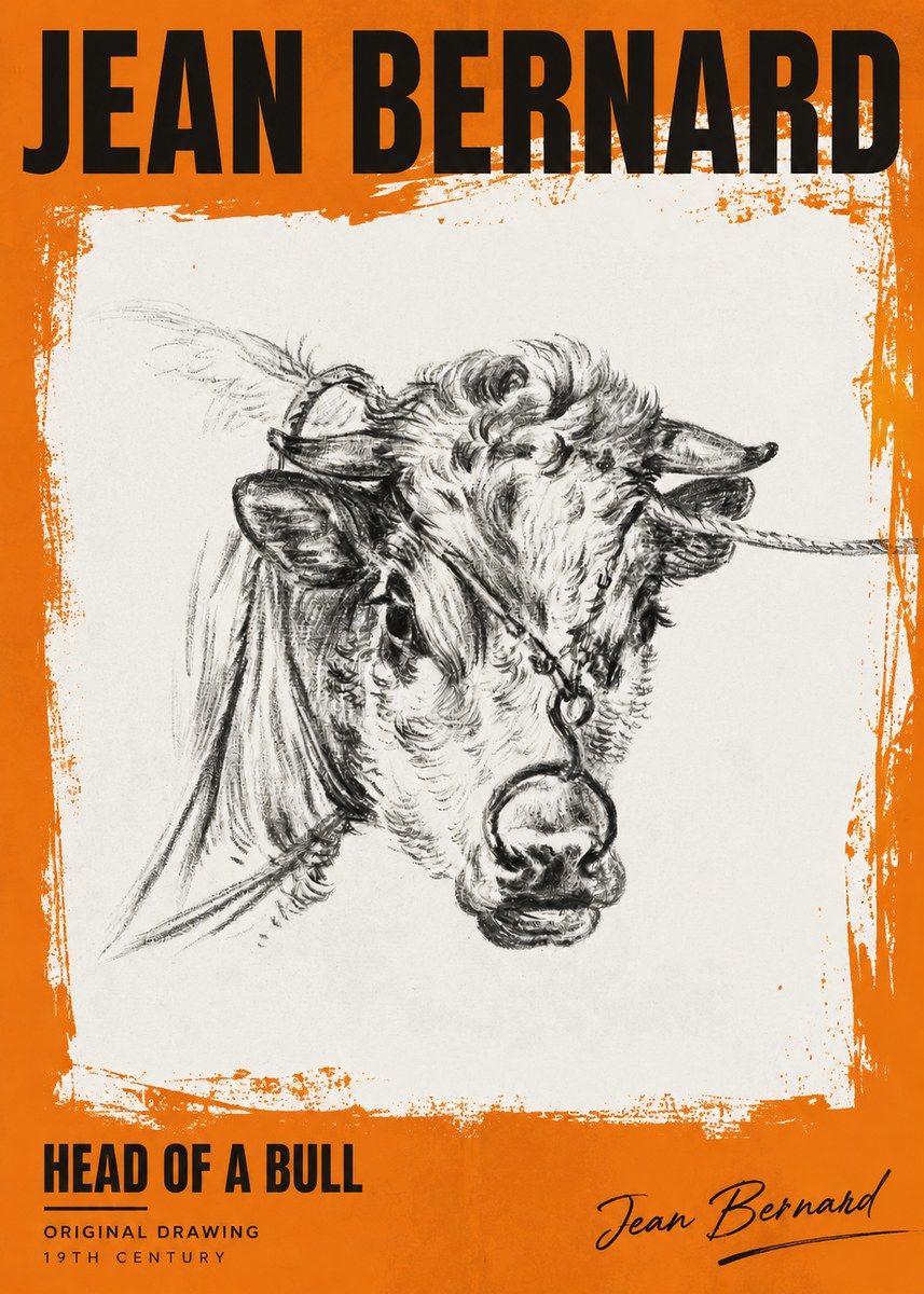 Jean Bernard Head of a Bull No2 - Plakát