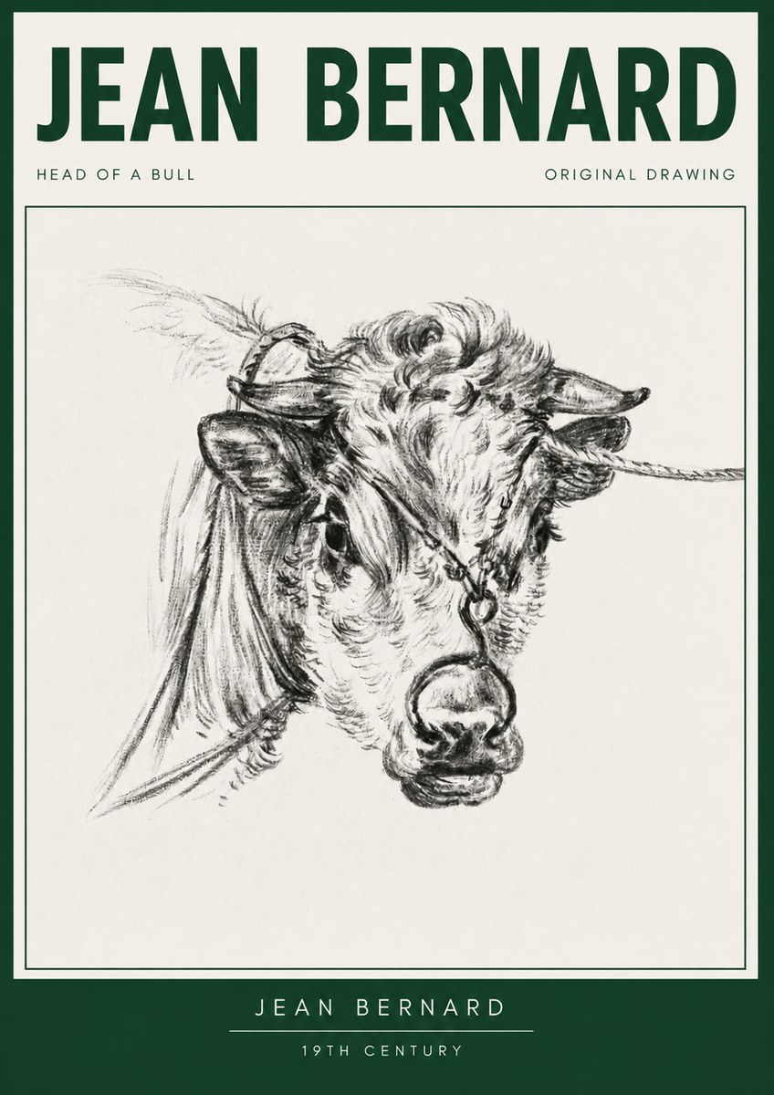 Jean Bernard Head of a Bull No3 - Plakát