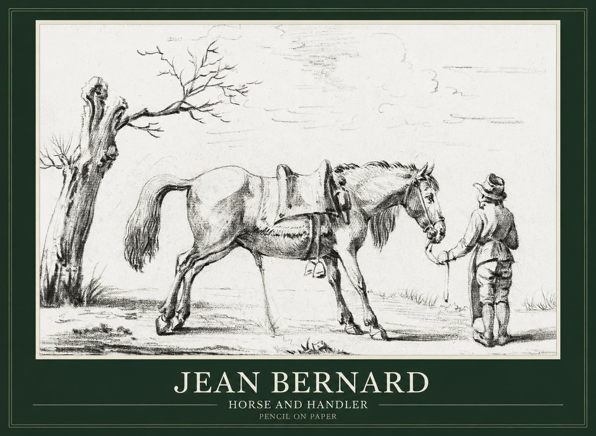 Jean Bernard Horse and Handler No1 - Plakát
