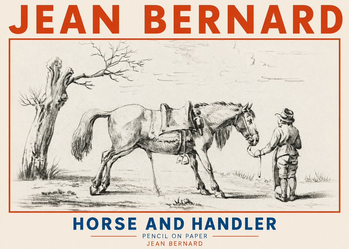 Jean Bernard Horse and Handler No2 - Plakát