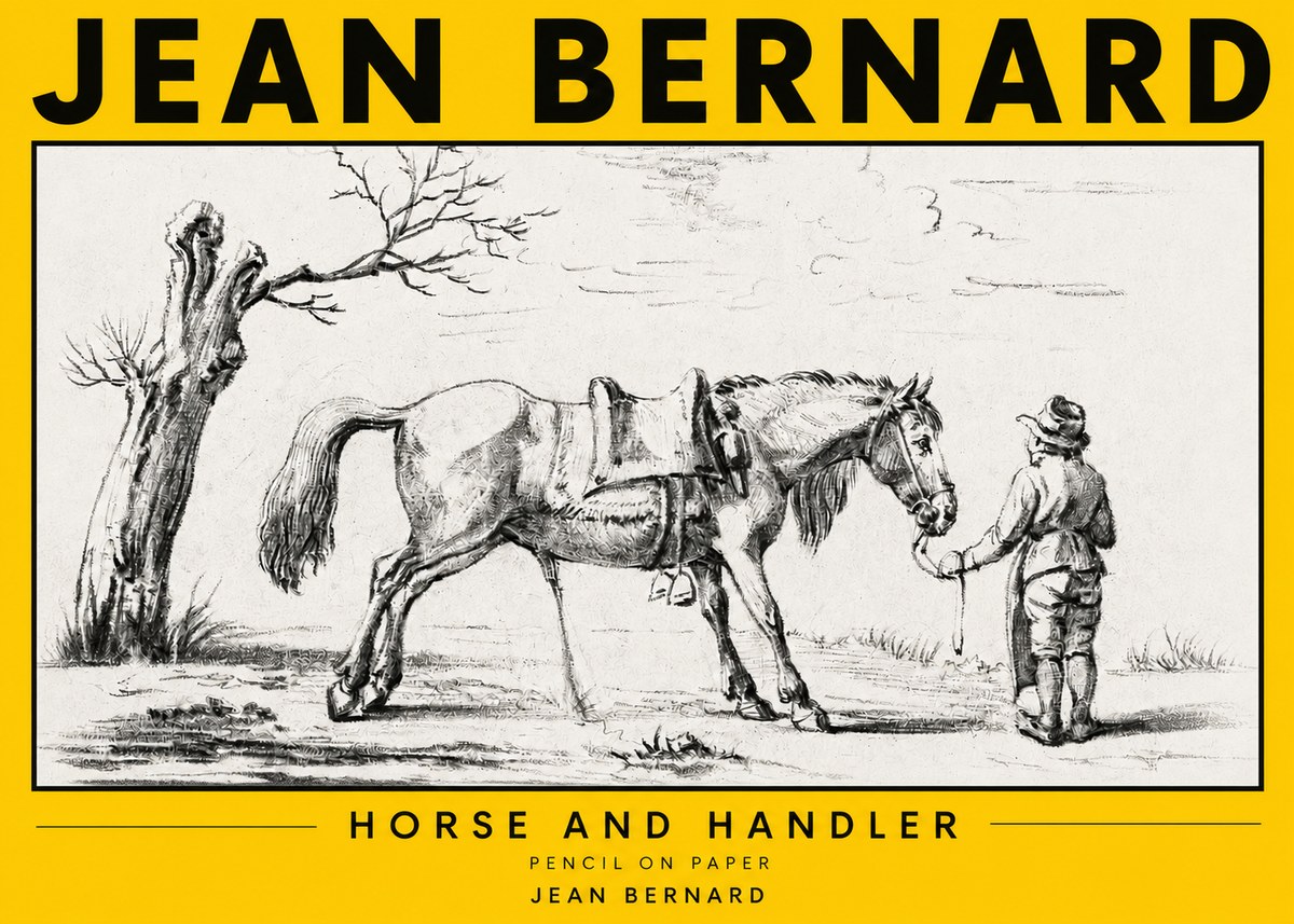 Jean Bernard Horse and Handler No3 - Plakát