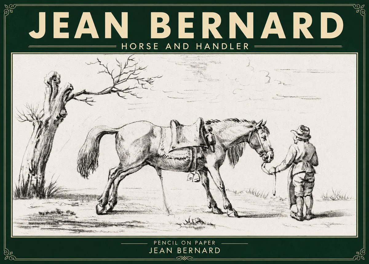 Jean Bernard Horse and Handler No5 - Plakát