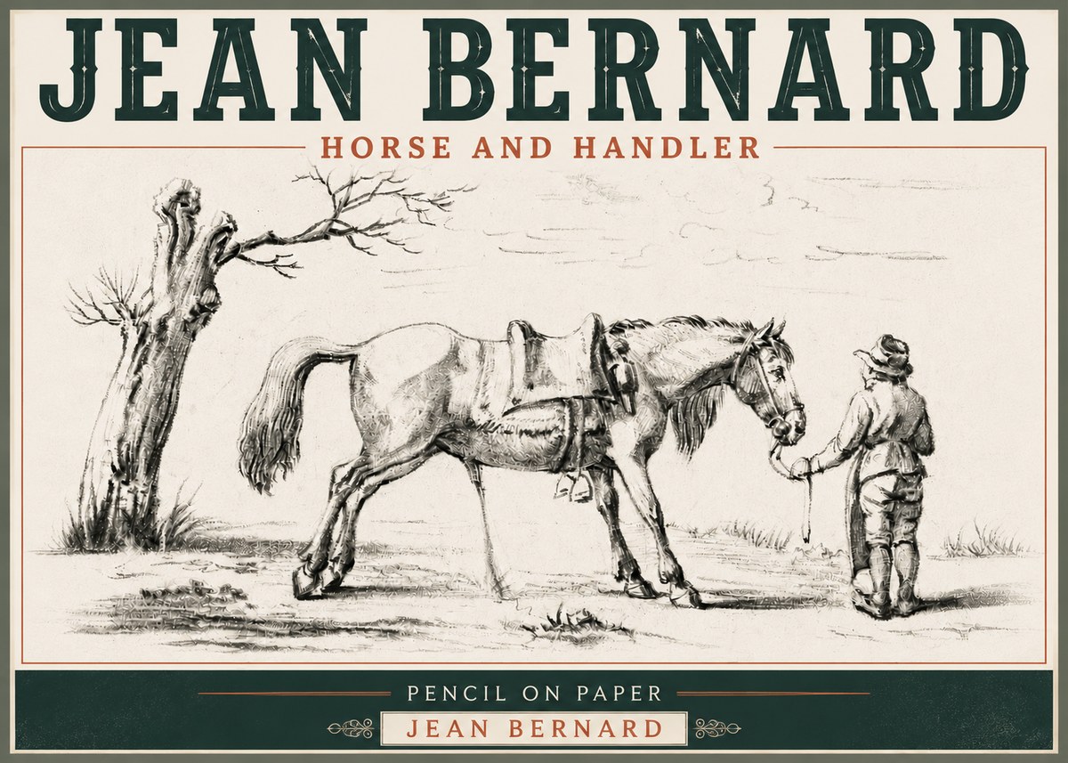 Jean Bernard Horse and Handler No6 - Plakát