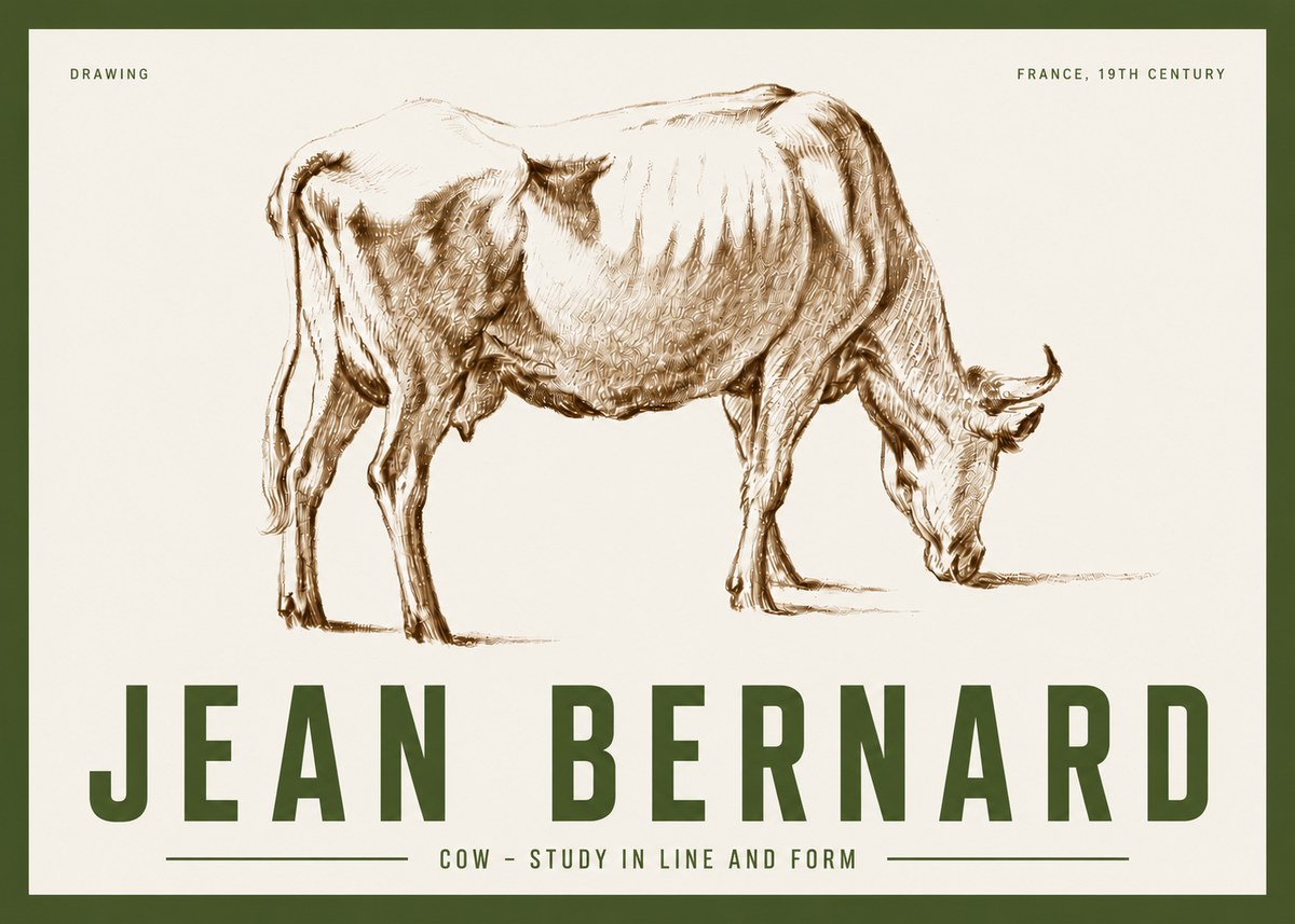 Jean Bernard Cow II No5 - Plakát