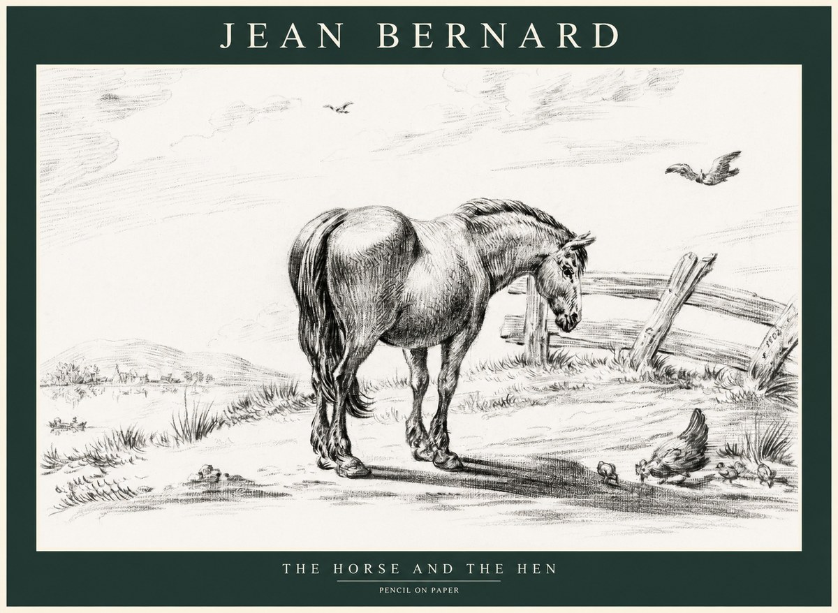 Jean Bernard Horse at the Fence No2 - Plakát