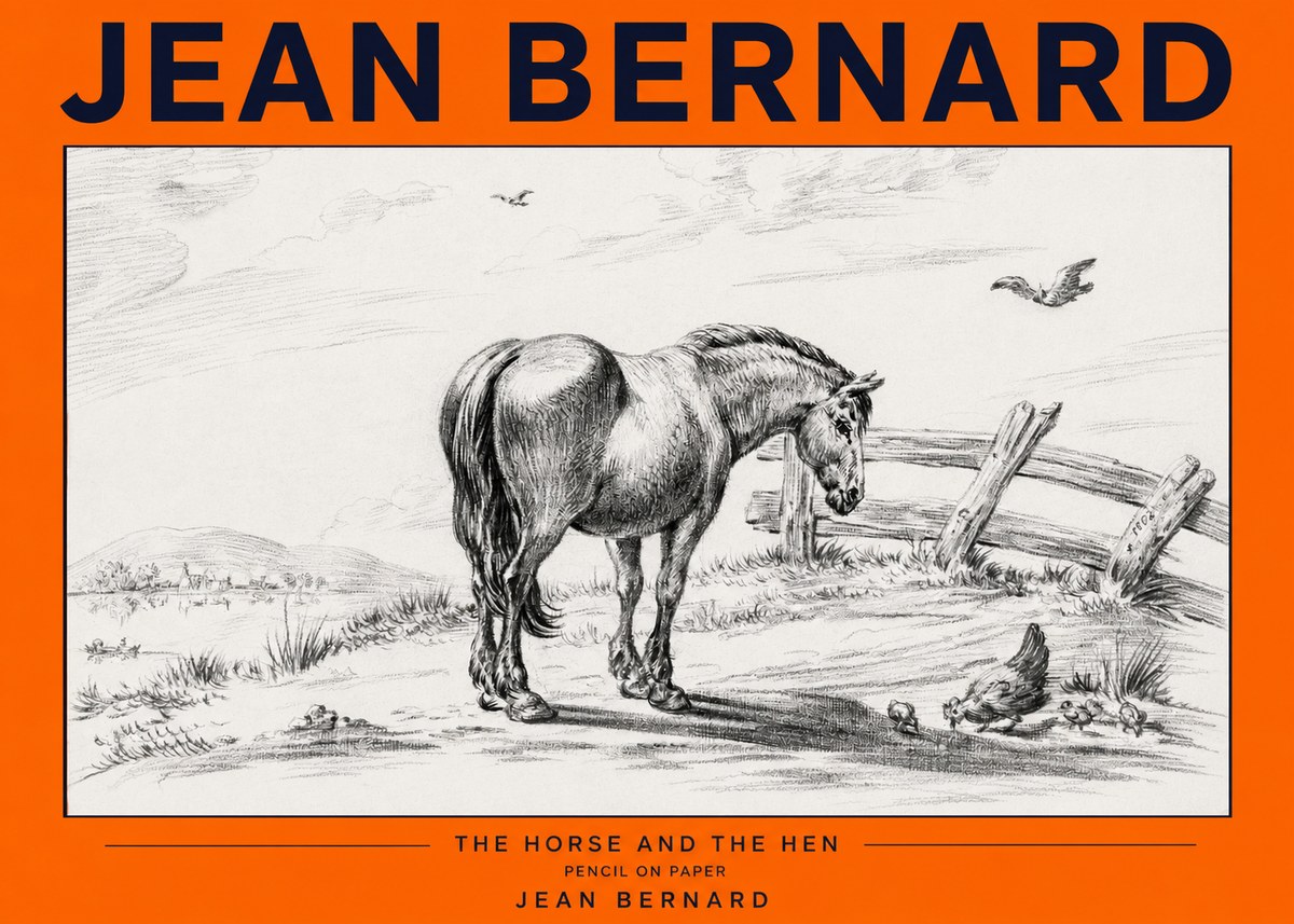 Jean Bernard Horse at the Fence No3 - Plakát