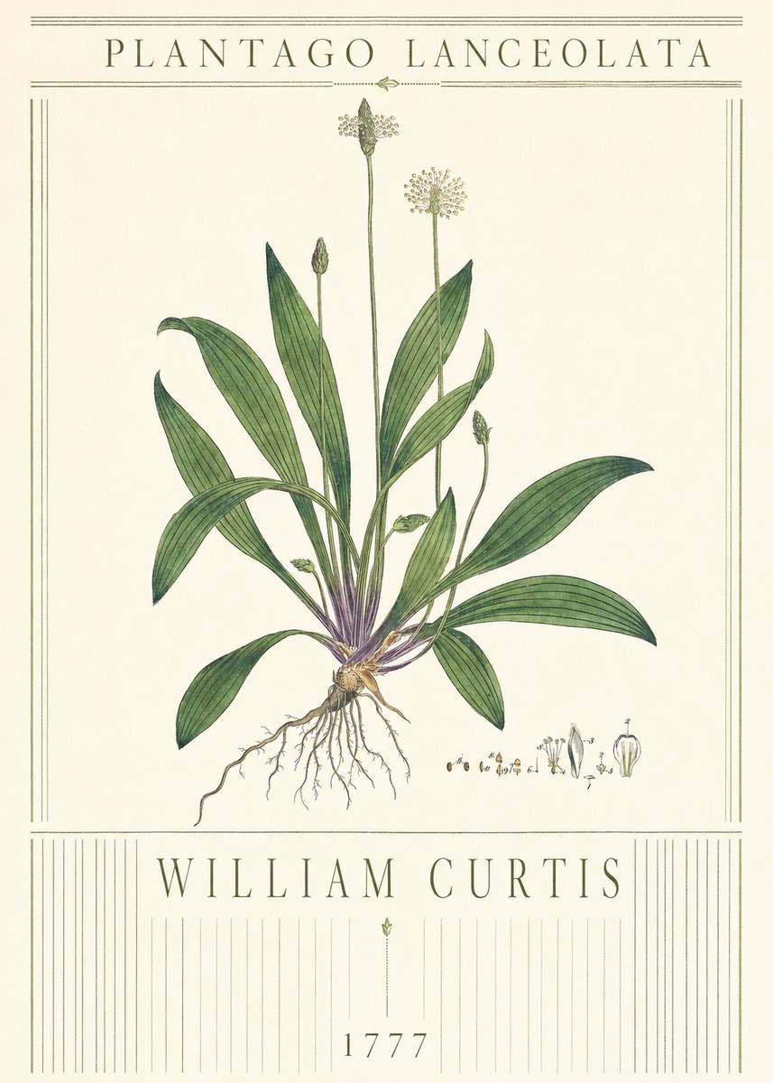 William Curtis Plantago Lanceolata III No3 - Plakát