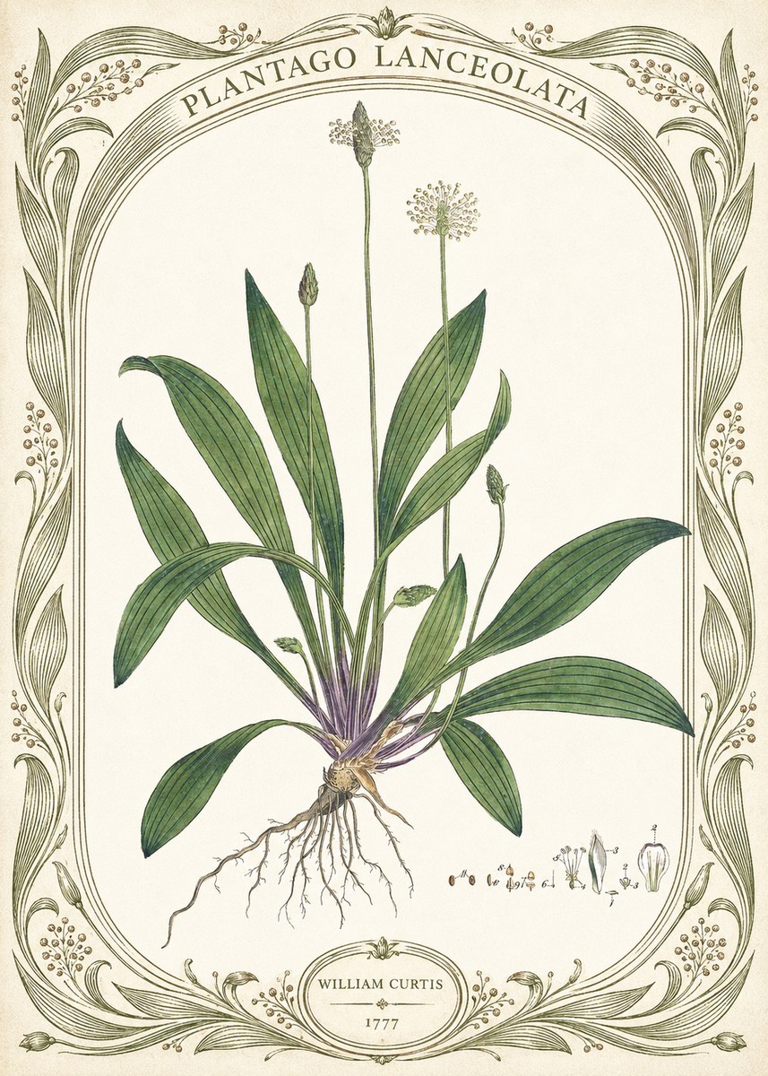 William Curtis Plantago Lanceolata III No5 - Plakát