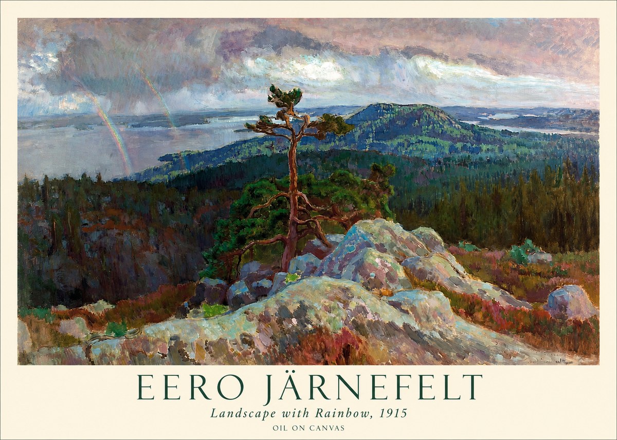 Eero Järnefelt Landscape with Rainbow, 1915 No1 - Plakát
