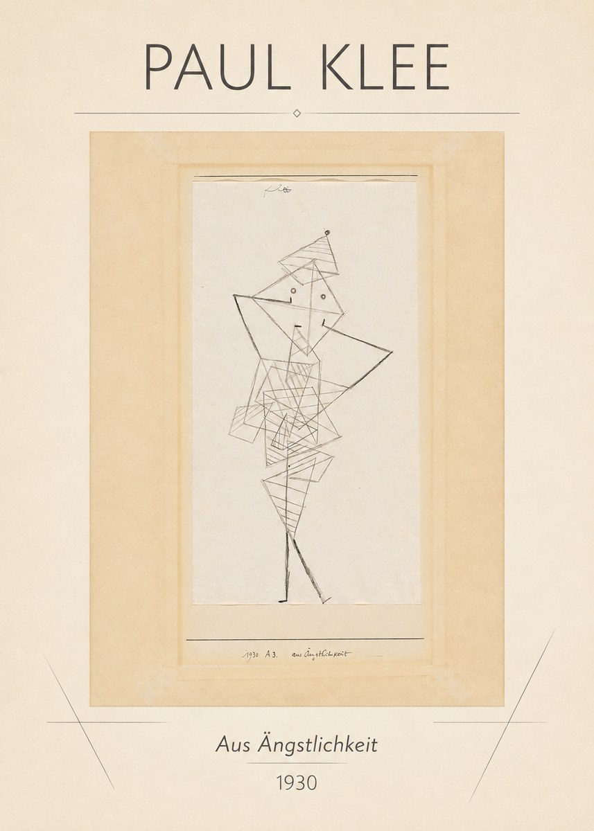 Paul Klee Aus Ängstlichkeit No1 - Plakát
