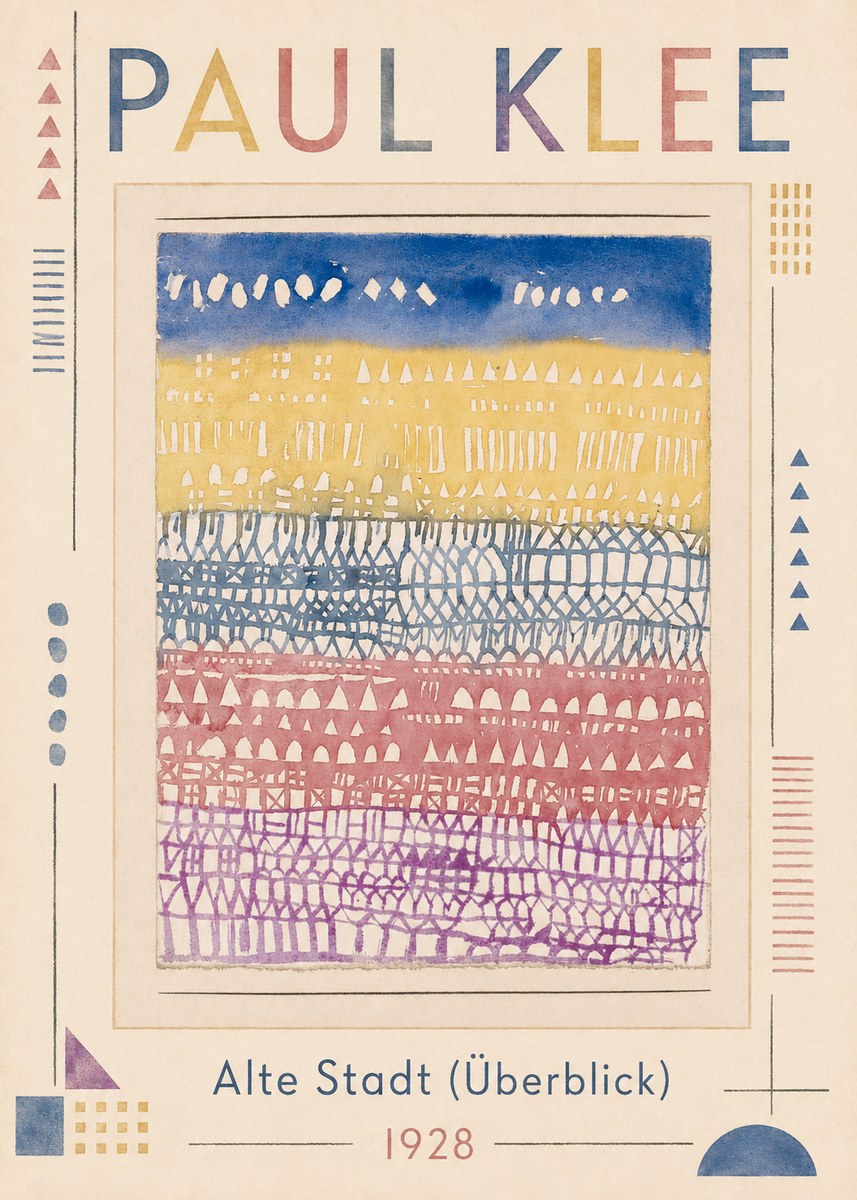 Paul Klee Alte Stadt (Überblick) No1 - Plakát