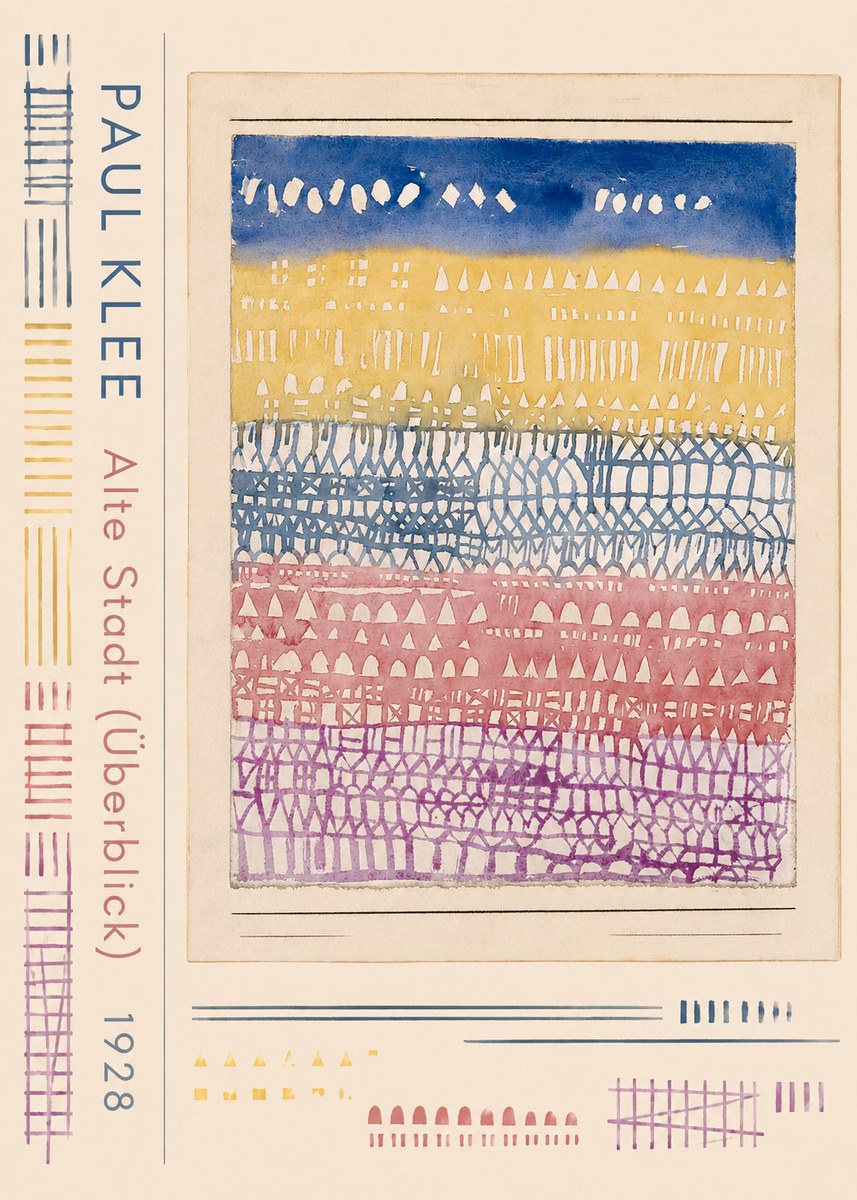 Paul Klee Alte Stadt (Überblick) No2 - Plakát